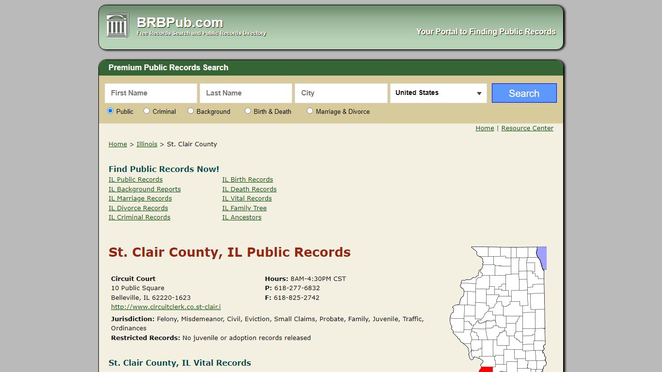 St. Clair County Public Records | Search Illinois ...