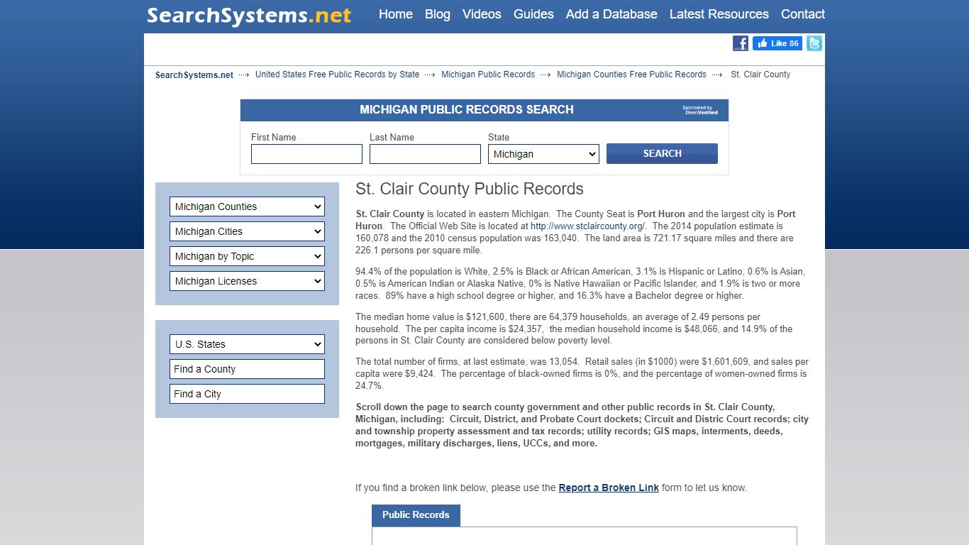 St. Clair County Criminal and Public Records